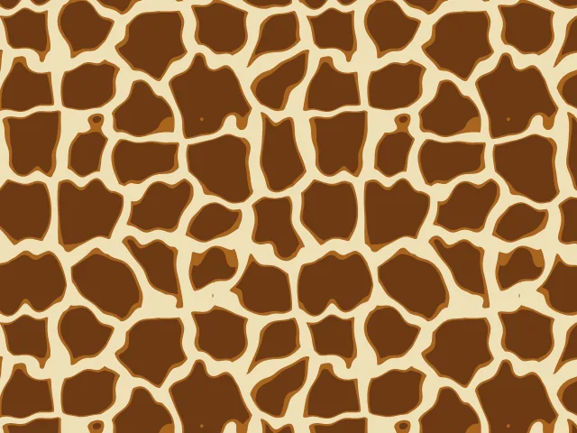 Brown patches with orange edges divided by narrow cream lines, in a giraffe pattern