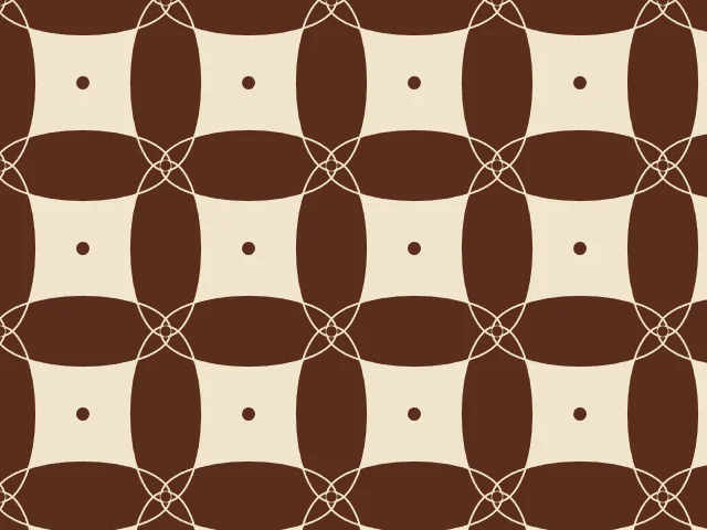 Overlapping gold and coral ellipse outlines on a deep teal ground