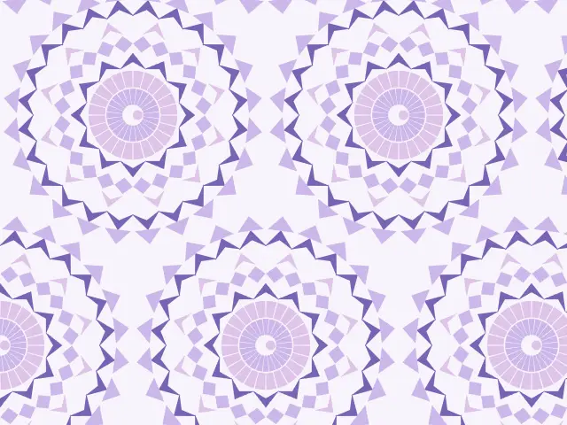 Lilac rosettes made of fine mosaic rings on a pale background