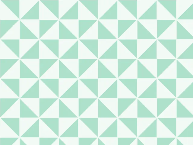 Mint and pale green pinwheel triangles forming a checkered field