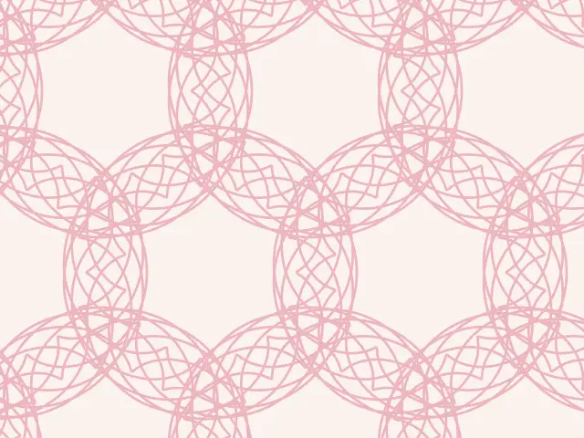 Overlapping pink rosettes forming a lace-like web