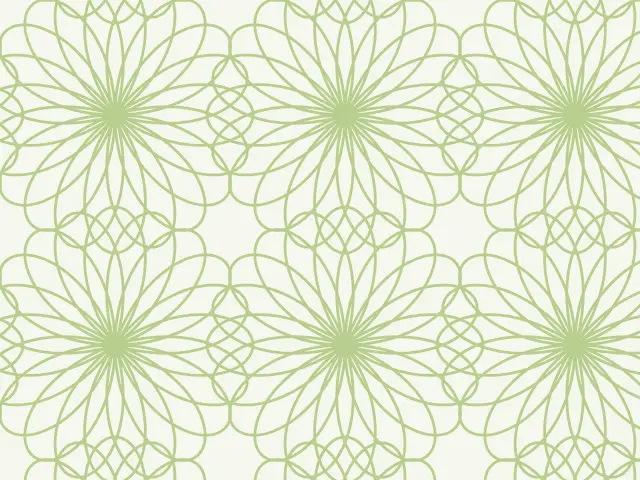 Green rose curves with many petals on a pale background