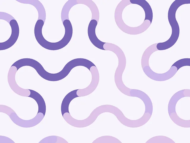 Lilac curving lines forming loops on a pale background