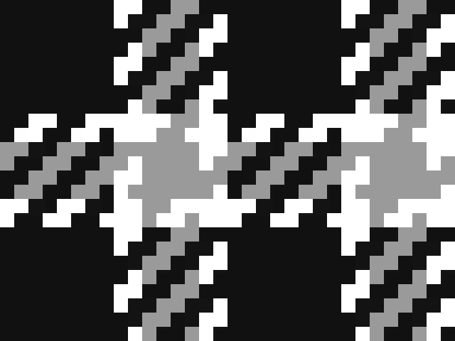 Black, white and grey houndstooth check