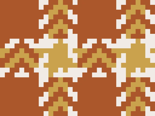 Brown and gold zigzag herringbone weave with cream accents